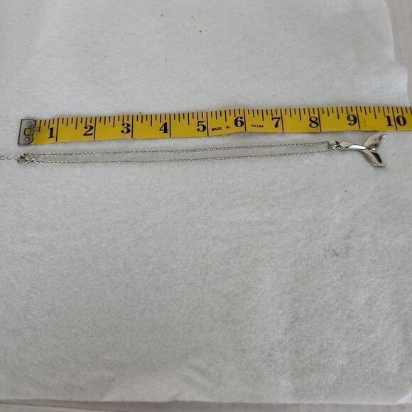 Periwinkle by Barlow Silvertone Whale Fin Necklace - Picture 6 of 6